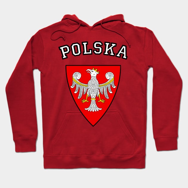 Vintage Style Poland/Polish Eagle Crest Design Hoodie by DankFutura